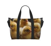 Sports Gym Bag for Women Men Travel Duffel Bag Tote Weekender Bag Carry on Overnight Bag for Travel Swimming Fitness Workout Sports Flamingo Sunset Duffle Bag, Little Chickens, One Size