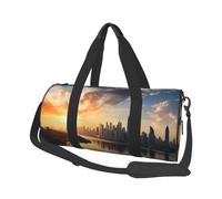 Sports Gym Bag for Women Men Travel Duffel Bag Tote Weekender Bag Carry on Overnight Bag for Travel Swimming Fitness Workout Sports Painted sea turtle Duffle Bag, New York in the Sunset, One Size