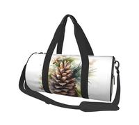 Sports Gym Bag for Women Men Travel Duffel Bag Tote Weekender Bag Carry on Overnight Bag for Travel Swimming Fitness Workout Sports World War Aircraft Duffle Bag, Watercolor Pine Cone, One Size
