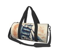 Sports Gym Bag for Women Men Travel Duffel Bag Tote Weekender Bag Carry on Overnight Bag for Travel Swimming Fitness Workout Sports Ladybugs Pattern Infinite Speckled Duffle Bag, Nautical Sailboat