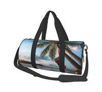 Sports Gym Bag for Women Men Travel Duffel Bag Tote Weekender Bag Carry on Overnight Bag for Travel Swimming Fitness Workout Sports Merry christmas palm tree Duffle Bag, Merry Christmas Palm Tree, One
