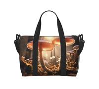 Sports Gym Bag for Women Men Travel Duffel Bag Tote Weekender Bag Carry on Overnight Bag for Travel Swimming Fitness Workout Sports Painted sea turtle Duffle Bag, Mushroom, One Size