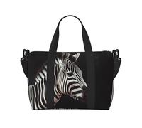 Sports Gym Bag for Women Men Travel Duffel Bag Tote Weekender Bag Carry on Overnight Bag for Travel Swimming Fitness Workout Sports Colorful Daisy Flower Duffle Bag, Animal Zebra, One Size