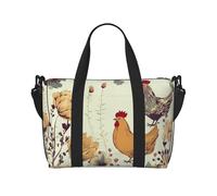 Sports Gym Bag for Women Men Travel Duffel Bag Tote Weekender Bag Carry on Overnight Bag for Travel Swimming Fitness Workout Sports Abstract Color Cubes Purple Duffle Bag, Hen Flying Butterflies Among