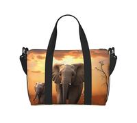 Sports Gym Bag for Women Men Travel Duffel Bag Tote Weekender Bag Carry on Overnight Bag for Travel Swimming Fitness Workout Sports Donut Duffle Bag, Cute Wild Elephant, One Size