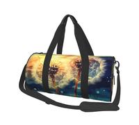 Sports Gym Bag for Women Men Travel Duffel Bag Tote Weekender Bag Carry on Overnight Bag for Travel Swimming Fitness Workout Sports Burning Soccer Ball Duffle Bag, Dandelion DIY Drawing Paint, One