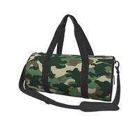 Sports Gym Bag for Women Men Travel Duffel Bag Tote Weekender Bag Carry on Overnight Bag for Travel Swimming Fitness Workout Sports Cute Elephant with Wreath and Little Duck Duffle Bag, Camouflage