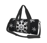Sports Gym Bag for Women Men Travel Duffel Bag Tote Weekender Bag Carry on Overnight Bag for Travel Swimming Fitness Workout Sports Purple love Duffle Bag, White Snowflake, One Size