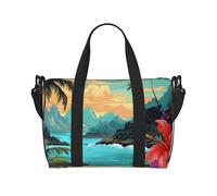 Sports Gym Bag for Women Men Travel Duffel Bag Tote Weekender Bag Carry on Overnight Bag for Travel Swimming Fitness Workout Sports Hacker Attack Duffle Bag, Hello Hawaii, One Size