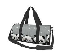 Sports Gym Bag for Women Men Travel Duffel Bag Tote Weekender Bag Carry on Overnight Bag for Travel Swimming Fitness Workout Sports Mountain Sunset Landscape Duffle Bag, Funny Baby Panda, One Size