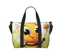 Sports Gym Bag for Women Men Travel Duffel Bag Tote Weekender Bag Carry on Overnight Bag for Travel Swimming Fitness Workout Sports Puppys pug Duffle Bag, Honey Bee, One Size