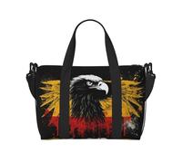 Sports Gym Bag for Women Men Travel Duffel Bag Tote Weekender Bag Carry on Overnight Bag for Travel Swimming Fitness Workout Sports Ocean Sunrise Duffle Bag, Germany Flag Eagle, One Size