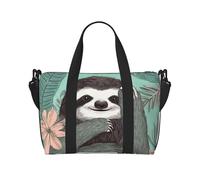 Sports Gym Bag for Women Men Travel Duffel Bag Tote Weekender Bag Carry on Overnight Bag for Travel Swimming Fitness Workout Sports Autumn Leaves of Maple Duffle Bag, Animal Sloth Mint Green, One Size