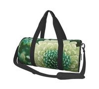 Sports Gym Bag for Women Men Travel Duffel Bag Tote Weekender Bag Carry on Overnight Bag for Travel Swimming Fitness Workout Sports Ocean Sunrise Duffle Bag, Green Flower, One Size