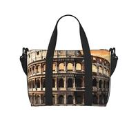 Sports Gym Bag for Women Men Travel Duffel Bag Tote Weekender Bag Carry on Overnight Bag for Travel Swimming Fitness Workout Sports Animal Safari Duffle Bag, Ancient Colosseum, One Size