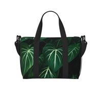 Sports Gym Bag for Women Men Travel Duffel Bag Tote Weekender Bag Carry on Overnight Bag for Travel Swimming Fitness Workout Sports Purple love Duffle Bag, Green Long Leaves, One Size