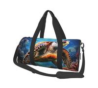 Sports Gym Bag for Women Men Travel Duffel Bag Tote Weekender Bag Carry on Overnight Bag for Travel Swimming Fitness Workout Sports Black and White Marble Duffle Bag, Sea Turtles Diamond Painting, One