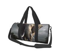 Sports Gym Bag for Women Men Travel Duffel Bag Tote Weekender Bag Carry on Overnight Bag for Travel Swimming Fitness Workout Sports Dragon Cool Blue Duffle Bag, 3D Elephant, One Size