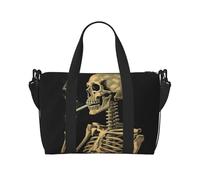 Sports Gym Bag for Women Men Travel Duffel Bag Tote Weekender Bag Carry on Overnight Bag for Travel Swimming Fitness Workout Sports Abstract Color Cubes Purple Duffle Bag, A Skeleton With Burning