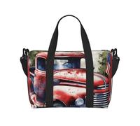 Sports Gym Bag for Women Men Travel Duffel Bag Tote Weekender Bag Carry on Overnight Bag for Travel Swimming Fitness Workout Sports Abstract Color Cubes Purple Duffle Bag, 4th Of July Patriotic Old