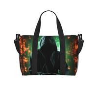 Sports Gym Bag for Women Men Travel Duffel Bag Tote Weekender Bag Carry on Overnight Bag for Travel Swimming Fitness Workout Sports Hacker Attack Duffle Bag, Hacker Attack, One Size