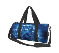 Sports Gym Bag for Women Men Travel Duffel Bag Tote Weekender Bag Carry on Overnight Bag for Travel Swimming Fitness Workout Sports Creative Animals Lion Duffle Bag, Blue Dandelion, One Size