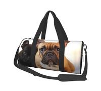 Sports Gym Bag for Women Men Travel Duffel Bag Tote Weekender Bag Carry on Overnight Bag for Travel Swimming Fitness Workout Sports Purple Butterflies Duffle Bag, Cute French Bulldog, One Size