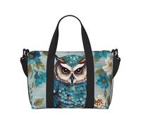 Sports Gym Bag for Women Men Travel Duffel Bag Tote Weekender Bag Carry on Overnight Bag for Travel Swimming Fitness Workout Sports Ladybugs Pattern Infinite Speckled Duffle Bag, Owl Spring Flowers
