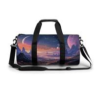Sports Gym Bag for Women Men Travel Duffel Bag Tote Weekender Bag Colorful Retro Space Theme Carry on Overnight Bag for Travel Swimming Fitness Workout Sports Duffle Bag, style-7, 17.7in/9in/9in,