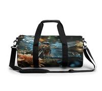Sports Gym Bag for Women Men Travel Duffel Bag Tote Weekender Bag Dragonfly Flying on The Pond Carry on Overnight Bag for Travel Swimming Fitness Workout Sports Duffle Bag, style-1, 17.7in/9in/9in,