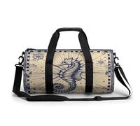 Sports Gym Bag for Women Men Travel Duffel Bag Tote Weekender Bag Old Nautical Chart Style Carry on Overnight Bag for Travel Swimming Fitness Workout Sports Duffle Bag