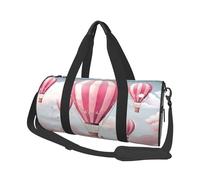 Sports Gym Bag for Women Men Travel Duffel Bag Tote Weekender Bag Pink Hot Air Balloon Carry on Overnight Bag for Travel Swimming Fitness Workout Sports Duffle Bag, Black, One Size