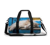 Sports Gym Bag for Women Men Travel Duffel Bag Tote Weekender Bag Sleeping Little Cat Carry on Overnight Bag for Travel Swimming Fitness Workout Sports Duffle Bag, style-3, 17.7in/9in/9in, Style-3,