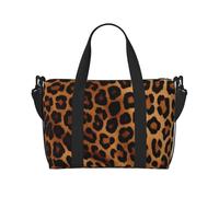 Sports Gym Bag for Women Men Travel Duffel Bag Tote White Peacock Weekender Bag Canvas Carry on Overnight Bag for Travel Swimming Fitness Workout Sports Duffle Bag, Cool Cheetah Leopard, One Size