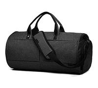 Sports Gym Bag for Women & Men,Travel Duffle with Wet Pocket & Shoe Compartment, Thickened Large Workout Bag (Color : Gray) (Black)