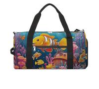 Sports Gym Bag for Women Men with Shoe And Wet Compartment Travel Duffel Bag Coral Reef with Colorful Fish Weekender Bag Carry on Overnight Bag for Swimming Fitness Workout Sport Duffle Bag, style-5,