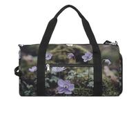 Sports Gym Bag for Women Men with Shoe And Wet Compartment Travel Duffel Bag Small Purple Anemone Weekender Bag Carry on Overnight Bag for Swimming Fitness Workout Sport Duffle Bag, style, One Size