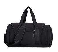 Sports Gym Bag Travel Bag Shoe Compartment with Wet Pocket for Men and Women Fitness Yoga Training Bag (Color : Black) (Black)