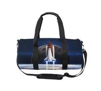 Sports Gym Bag Travel Duffel Bags for Women Men, Earth Planet Space Girls Gymnastics Dance Bag, Weekend Overnight Bag, Fitness Workout Holdall Hospital Bag