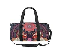 Sports Gym Bag Travel Duffel Bags for Women Men, Elephant Mandala Girls Gymnastics Dance Bag, Weekend Overnight Bag, Fitness Workout Holdall Hospital Bag