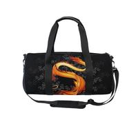 Sports Gym Bag Travel Duffel Bags for Women Men, Oriental Dragon Girls Gymnastics Dance Bag, Weekend Overnight Bag, Fitness Workout Holdall Hospital Bag