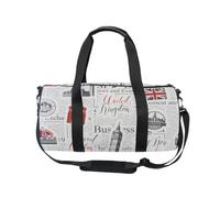 Sports Gym Bag Travel Duffel Bags for Women Men, UK Flag Big Ben Girls Gymnastics Dance Bag, Weekend Overnight Bag, Fitness Workout Holdall Hospital Bag