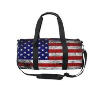 Sports Gym Bag Travel Duffel Bags for Women Men, USA American Flag Girls Gymnastics Dance Bag, Weekend Overnight Bag, Fitness Workout Holdall Hospital Bag