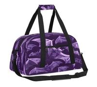 Sports Gym Bag with Front Zipper Pocket for School Practice or Overnight Travel Weekender Sleepover Tote Bag, Spooky Halloween Bat, 18.9"L x 8.7"W x 7"10.6"H