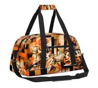 Sports Gym Bag with Front Zipper Pocket for School Practice or Overnight Travel Weekender Sleepover Tote Bag, Afternoon Tea Party, 18.9"L x 8.7"W x 7"10.6"H