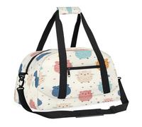 Sports Gym Bag with Front Zipper Pocket for School Practice or Overnight Travel Weekender Sleepover Tote Bag, Cute Mole, 18.9"L x 8.7"W x 7"10.6"H