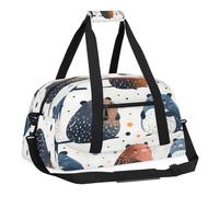 Sports Gym Bag with Front Zipper Pocket for School Practice or Overnight Travel Weekender Sleepover Tote Bag, Animal Mole, 18.9"L x 8.7"W x 7"10.6"H