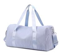 Sports Gym Bag with Shoes Compartment, Travel Duffle Bag for Women Men Carry On Weekender Bag with Dry Wet Separated Pocket Overnight Tote Personal Item Bag for Travel Yoga Dance, Blue