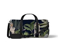 Sports Gym Duffle Bag for Yoga Dancing, Overnight Weekender Travel Bag Ancient Wildlife, Workout Carry On Shoulder Bag for Women Men