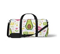 Sports Gym Duffle Bag for Yoga Dancing, Overnight Weekender Travel Bag Cartoon Funny Avocado, Workout Carry On Shoulder Bag for Women Men